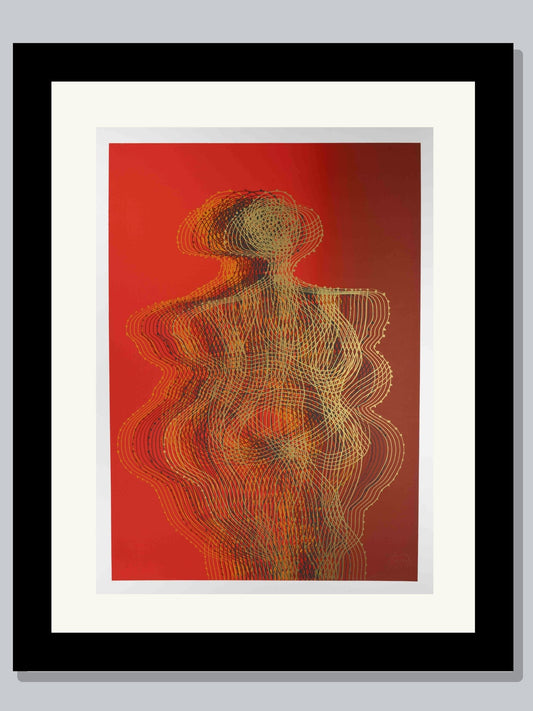 "La venus de laussel" color rojo