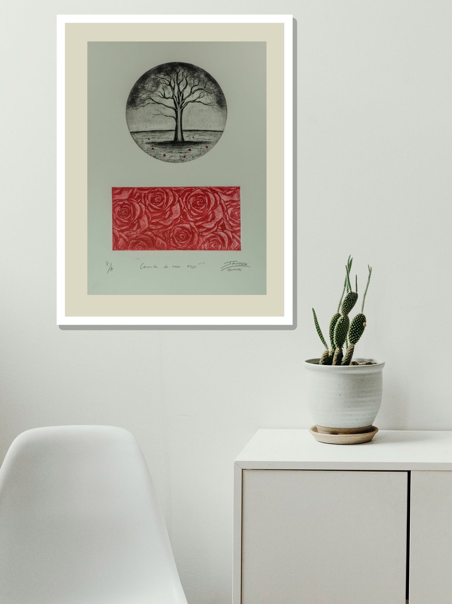 "Cosecha de rosas rojas"