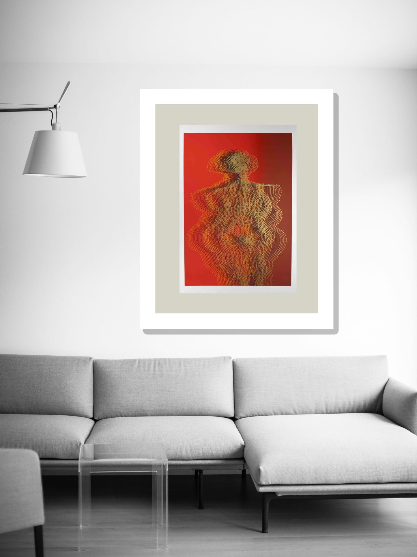 "La venus de laussel" color rojo