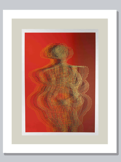 "La venus de laussel" color rojo