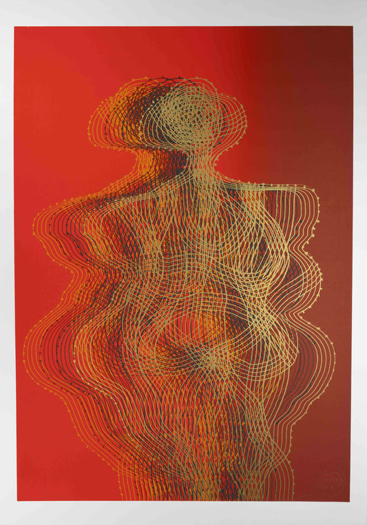 "La venus de laussel" color rojo